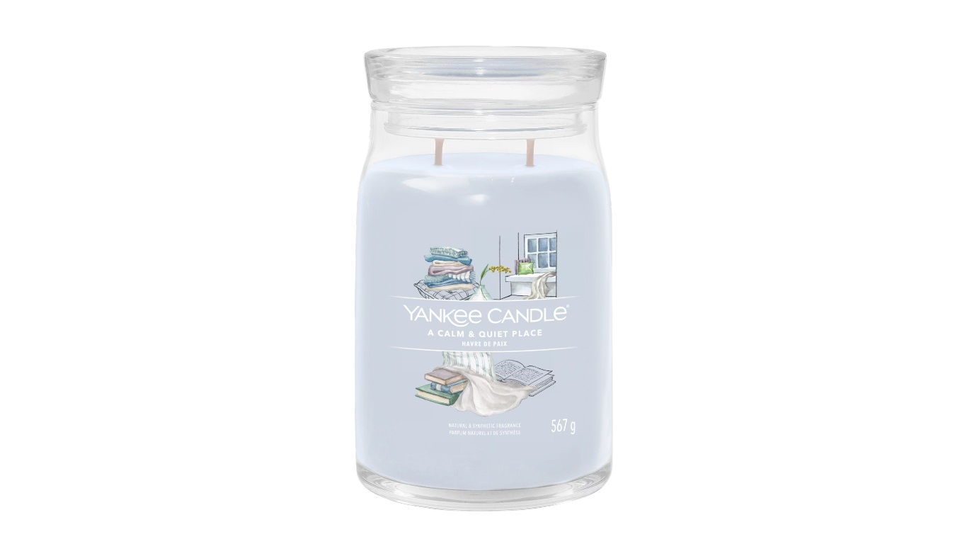 Yankee Candle A Calm & Quiet Place - Candela Profumata Grande in Giara da 567 g con Fragranza Floreale