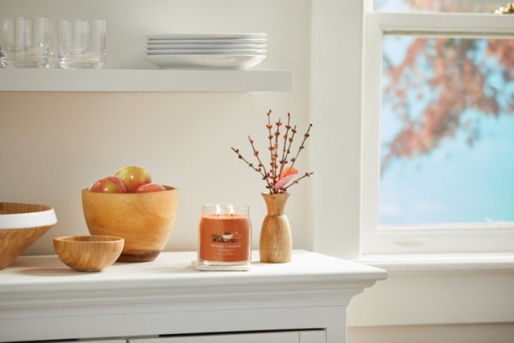 Yankee Candle Cinnamon Stick - Candela Profumata Giara Media 368g con Fragranza Dolce e Speziata, Doppio Stoppino, Tempo di Combustione fino a 50 Ore