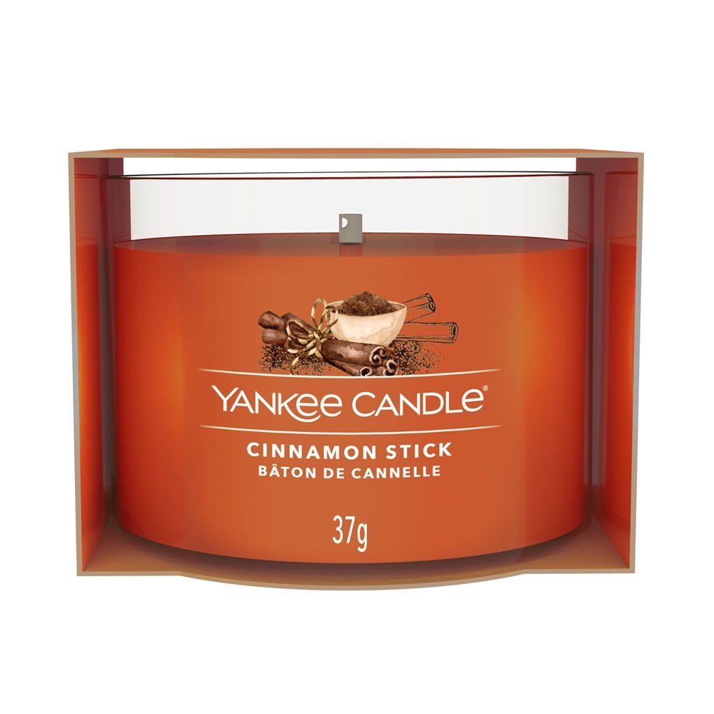 Yankee Candle Cinnamon Stick - Candela Profumata 37g in Cera con Note di Cannella e Chiodi di Garofano