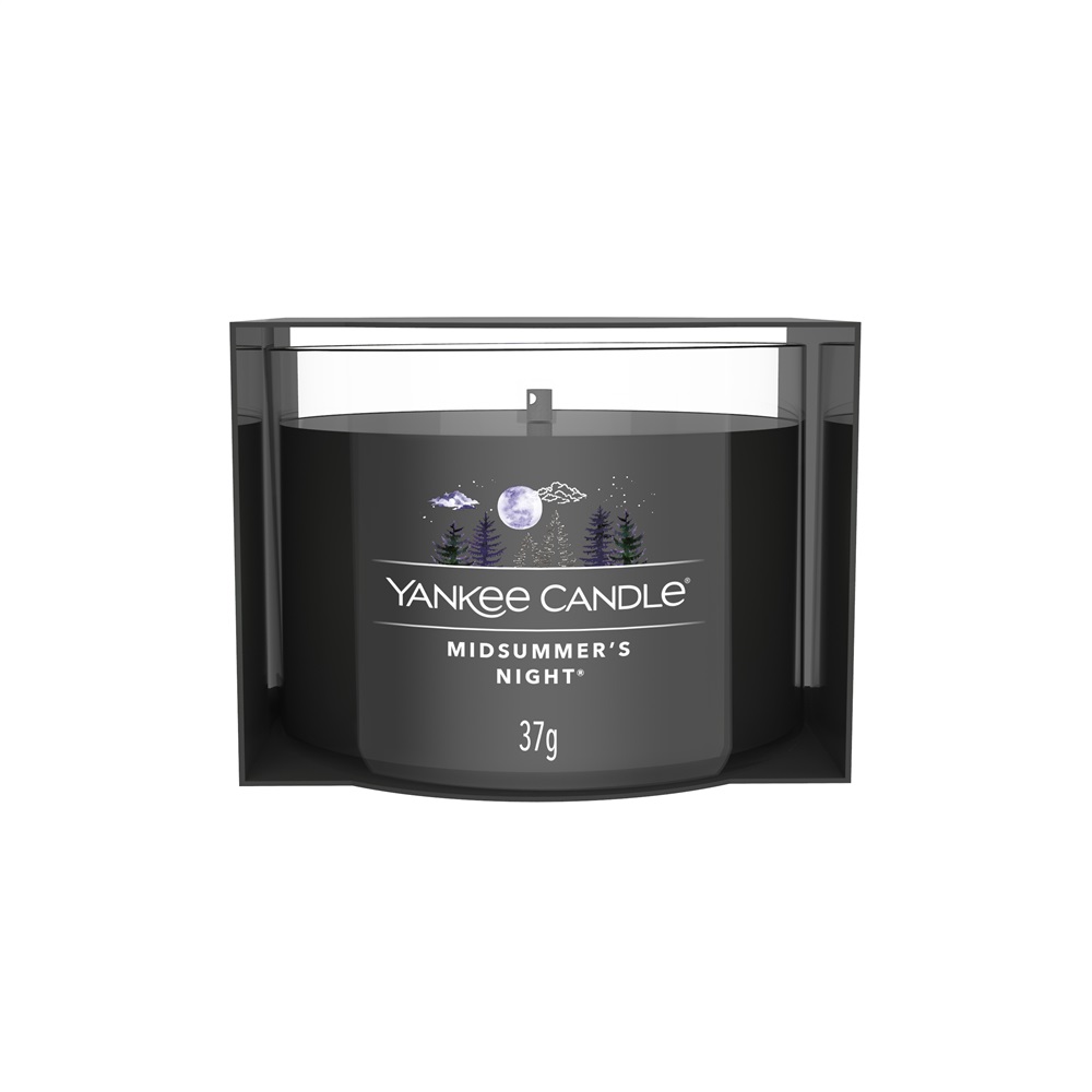 Yankee Candle Midsummer's Night - Candela Profumata Votiva 37g con Note di Muschio, Patchouli e Salvia
