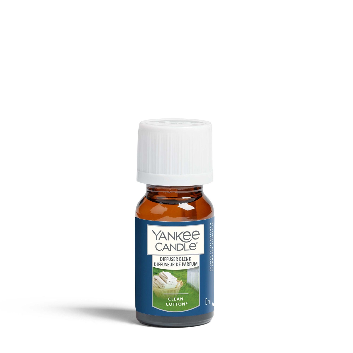 Yankee Candle Clean Cotton Olio per Diffusore di Aromi 10 ml - Fragranza Cotone Asciugato al Sole con Note Verdi e Fiori Bianchi