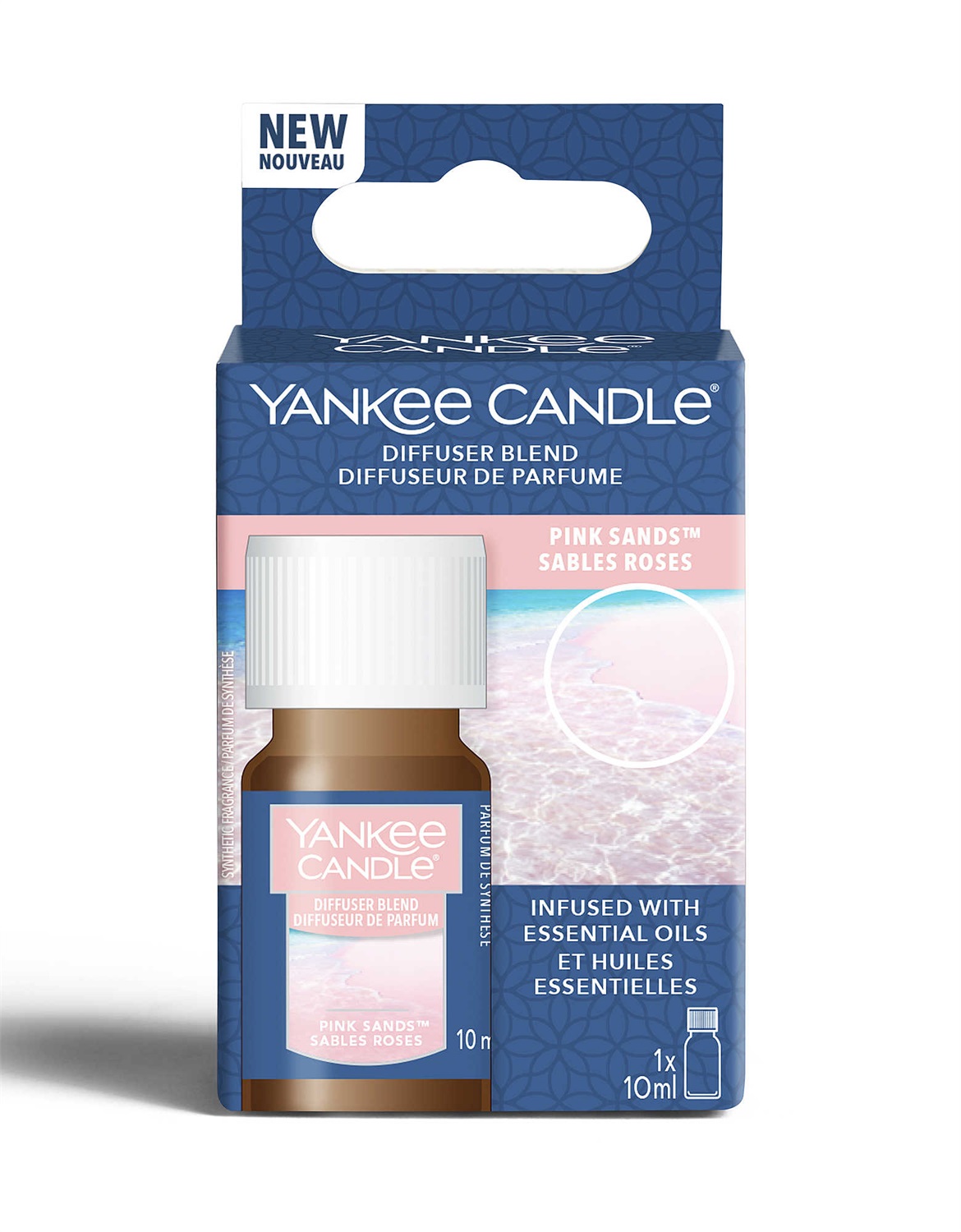 Yankee Candle Pink Sands Olio per Diffusore 10 ml - Ricarica con Note di Agrumi, Fiori Dolci e Vaniglia