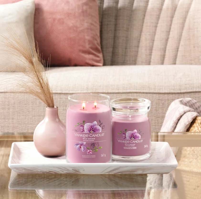 Yankee Candle Wild Orchid - Candela Profumata Giara Grande 567 g con 2 Stoppini e Fragranza Floreale