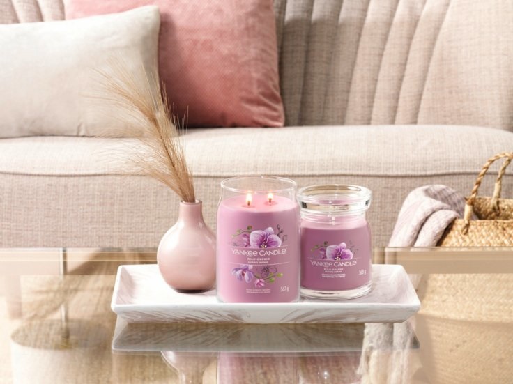 Yankee Candle Wild Orchid - Candela Profumata Signature Media 368 g con Doppio Stoppino e Fragranza Floreale