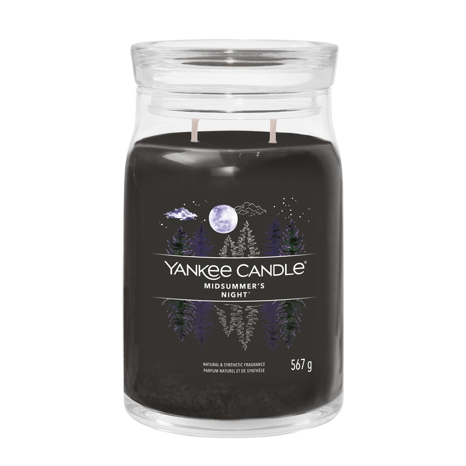 Yankee Candle Midsummer's Night Giara Grande 567 g - Candela Profumata con Fragranza di Muschio, Patchouli e Salvia