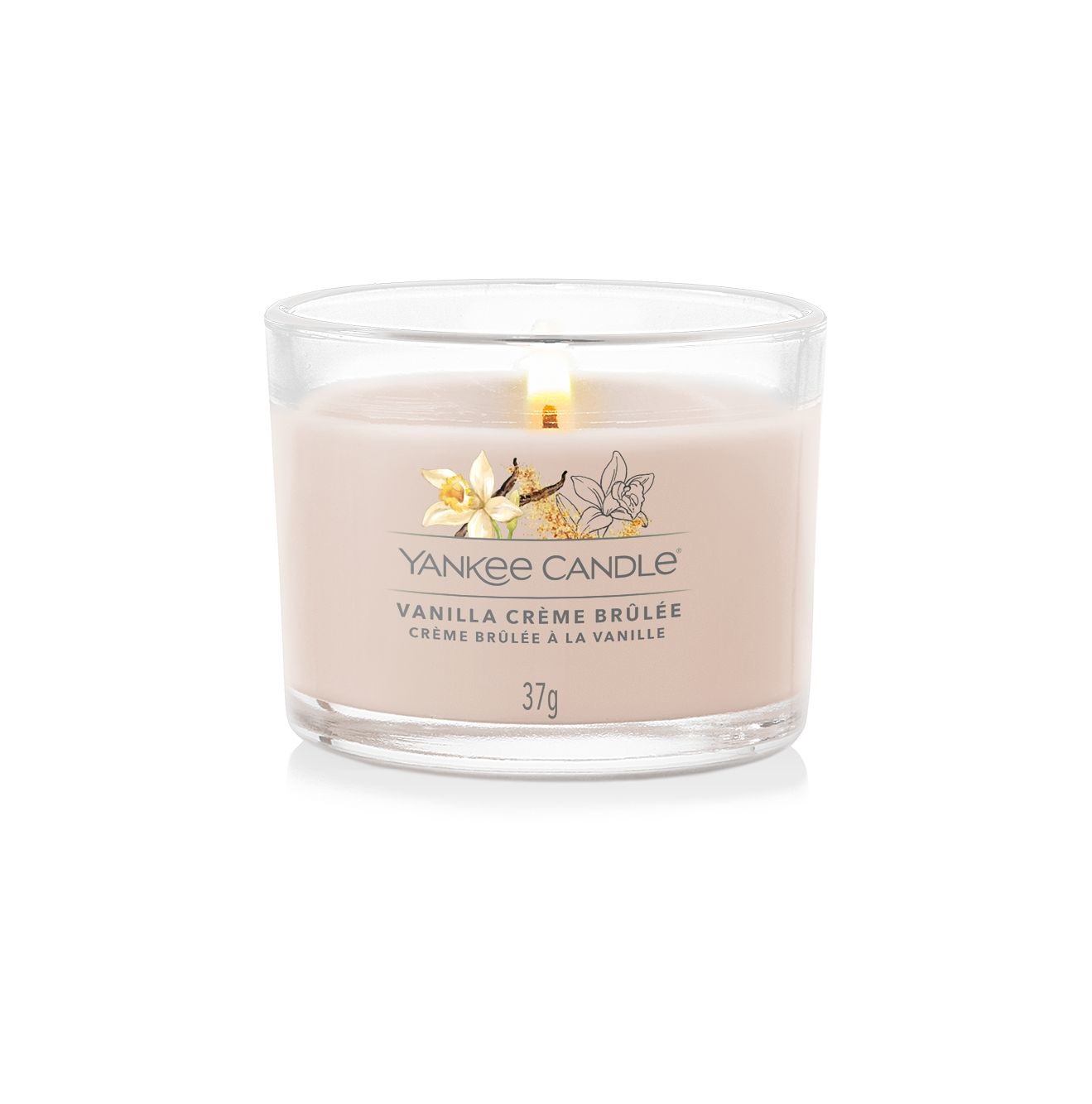 Yankee Candle Vanilla Crème Brûlée - Candela Votiva Profumata 37 g