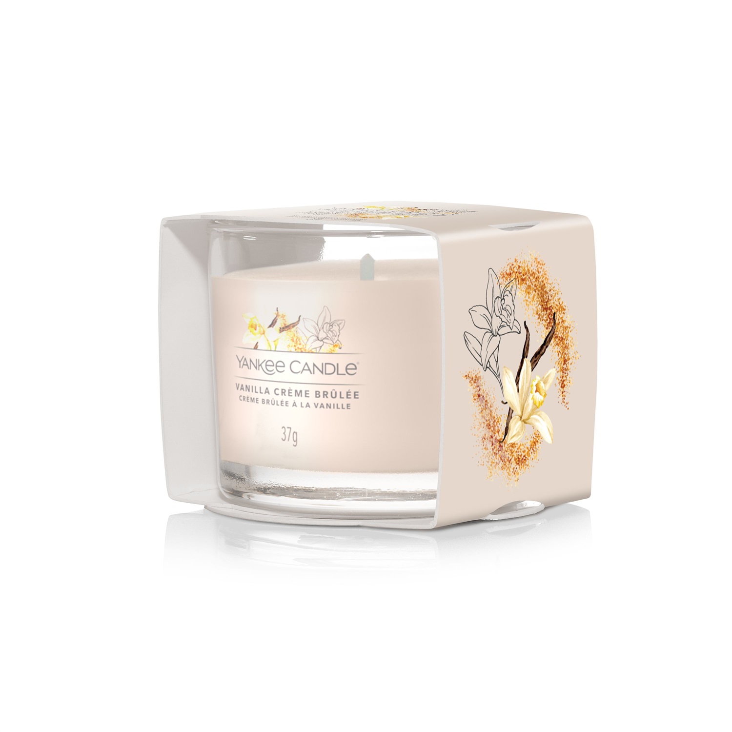 Yankee Candle Vanilla Crème Brûlée - Candela Votiva Profumata 37 g
