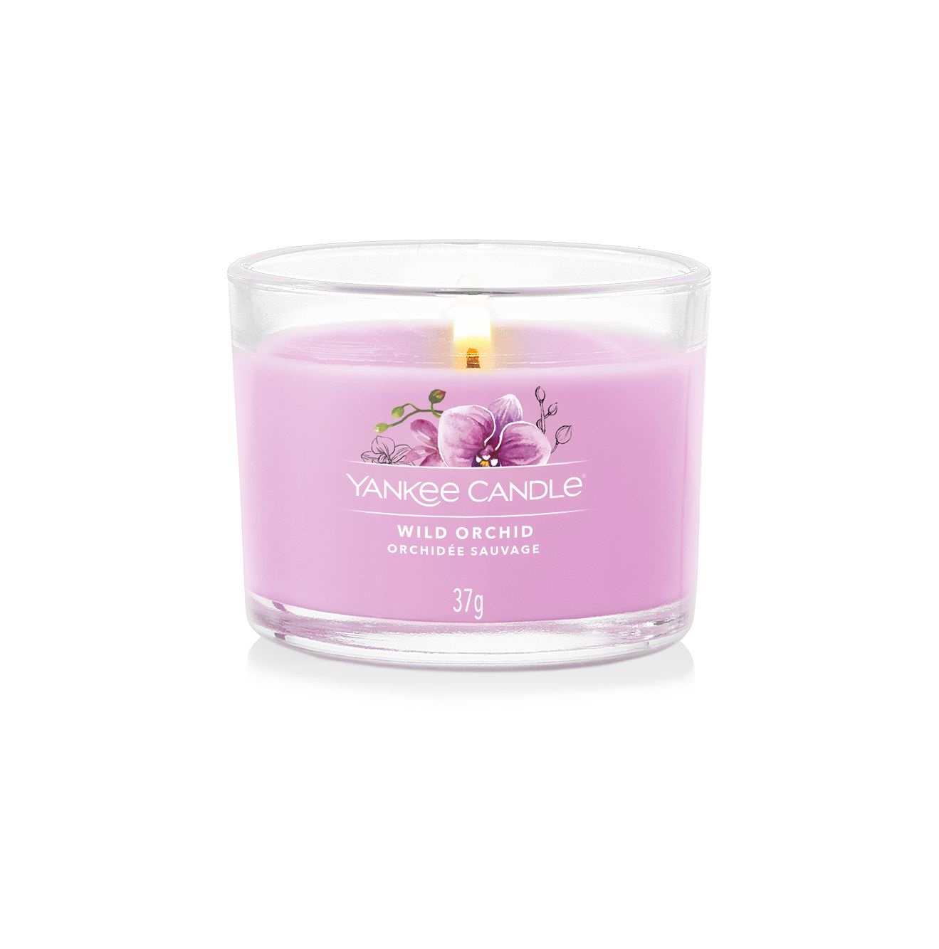 Yankee Candle Wild Orchid - Candela Profumata Votive 37g con Fragranza Floreale