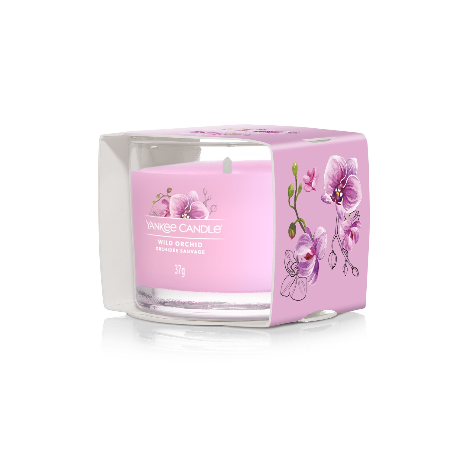 Yankee Candle Wild Orchid - Candela Profumata Votive 37g con Fragranza Floreale