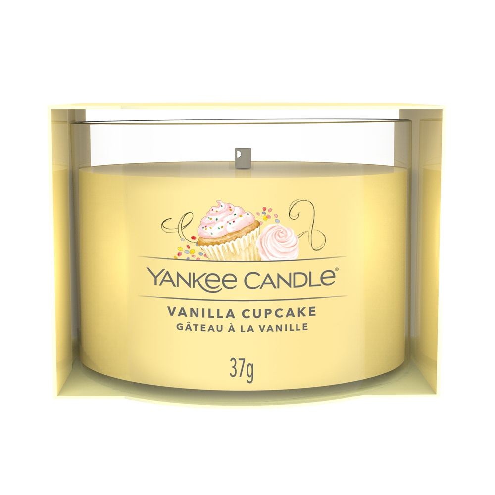 Yankee Candle Vanilla Cupcake - Candela Profumata Votive 37 g con Fragranza Dolce e Speziata