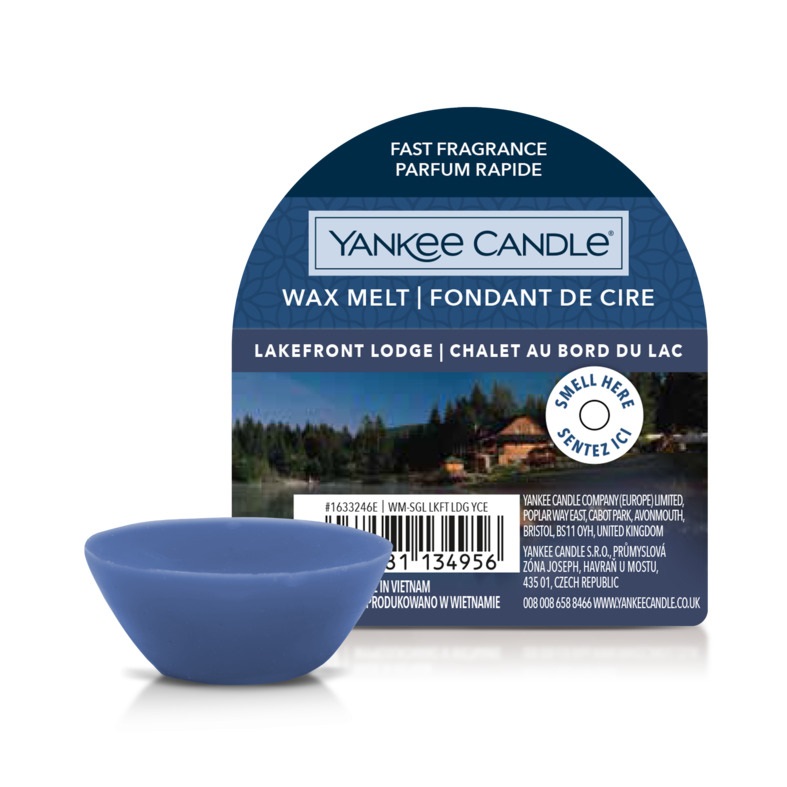 Yankee Candle Lakefront Lodge Cera da Fondere 22 g - Profumo per Ambienti Legnoso