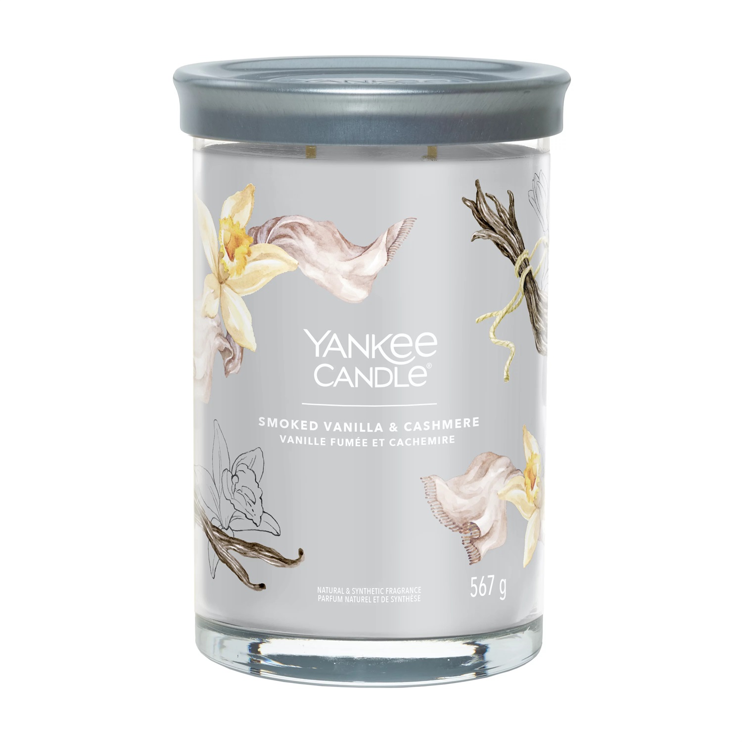 Yankee Candle Signature Tumbler Grande Smoked Vanilla & Cashmere 567 g - Candela Profumata Dolce e Speziata con Note di Vaniglia, Cashmere e Ambra