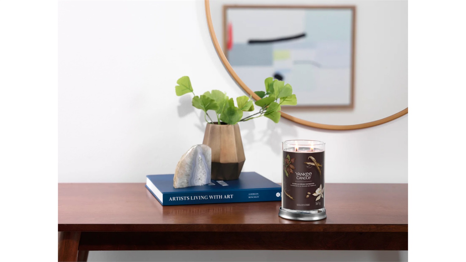 Yankee Candle Vanilla Bean Espresso - Candela Profumata Tumbler Grande 567g con Fragranza Dolce e Speziata, Tempo di Combustione fino a 100 Ore