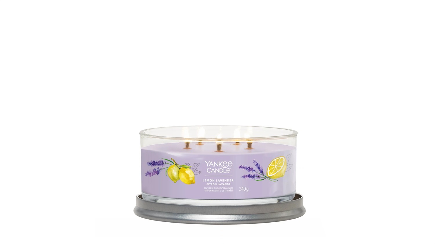 Yankee Candle Tumbler Multi-Stoppino Lemon Lavender 340 gr - Fragranza Agrumata con Note di Lavanda