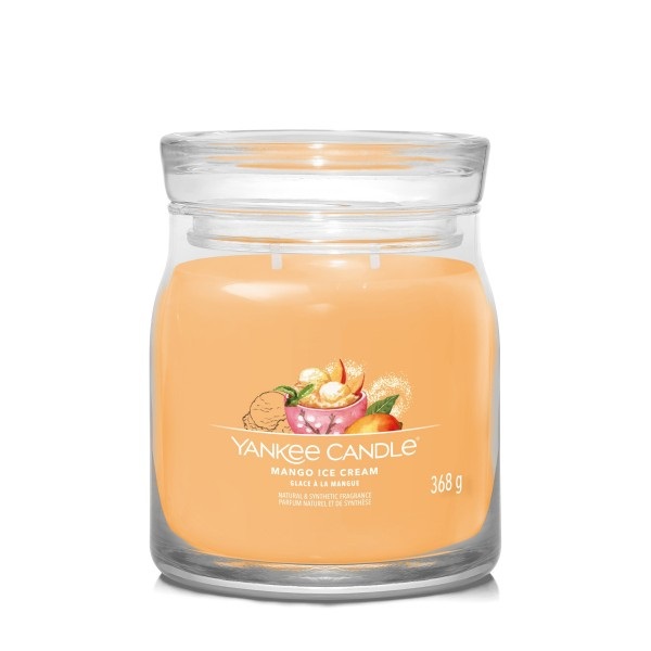 Yankee Candle Mango Ice Cream Giara Signature 368 g - Candela Profumata Dolce e Speziata con 2 Stoppini