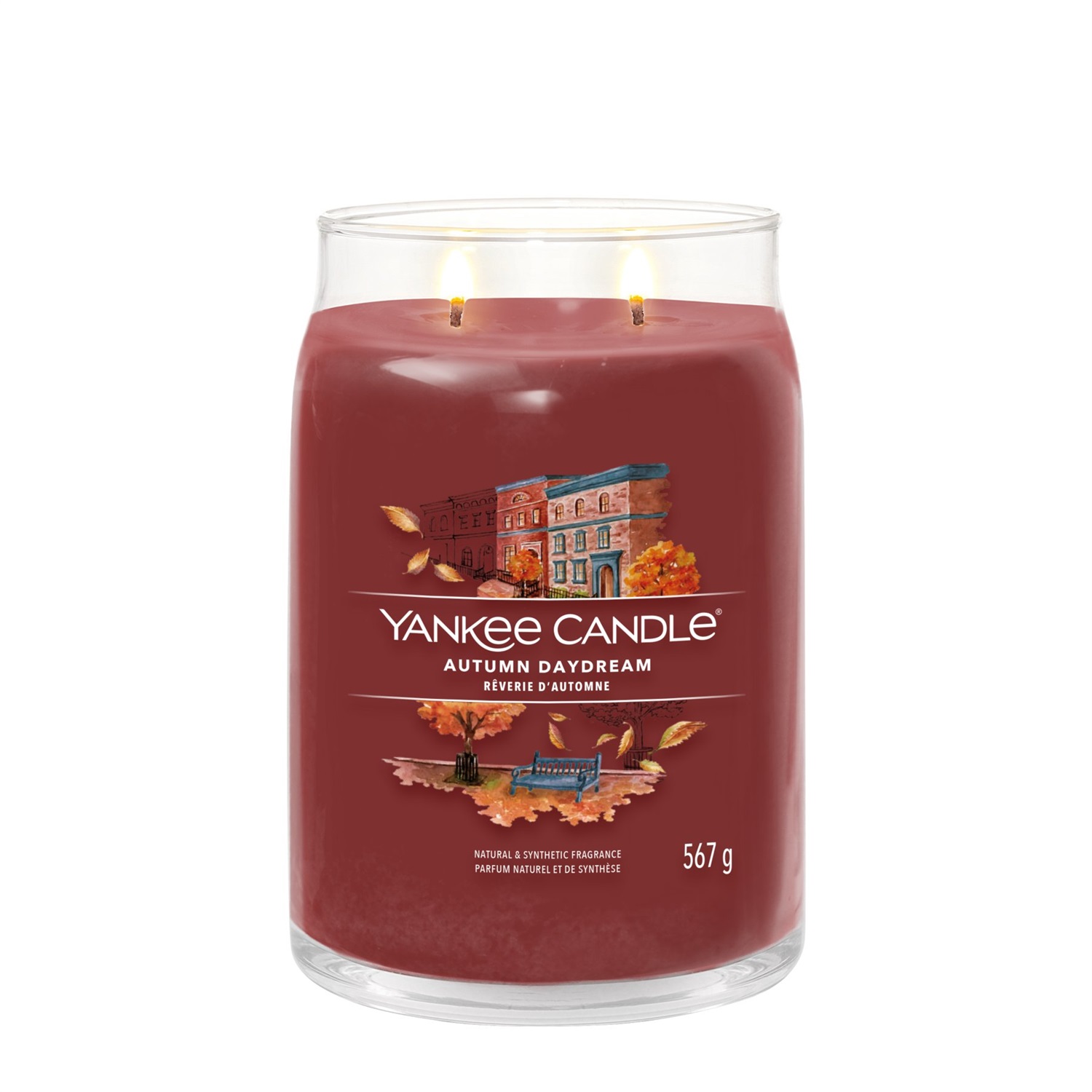 Yankee Candle Autumn Daydream - Candela Giara Grande 567 g, Fragranza Fresco e Pulito, Tempo di Combustione fino a 90 Ore