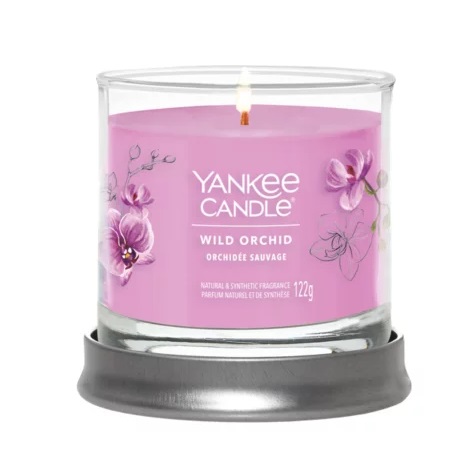 Yankee Candle Wild Orchid Candela Profumata Tumbler Piccola 122 g - Fragranza Floreale con Note di Ozono e Fiori di Mandarino
