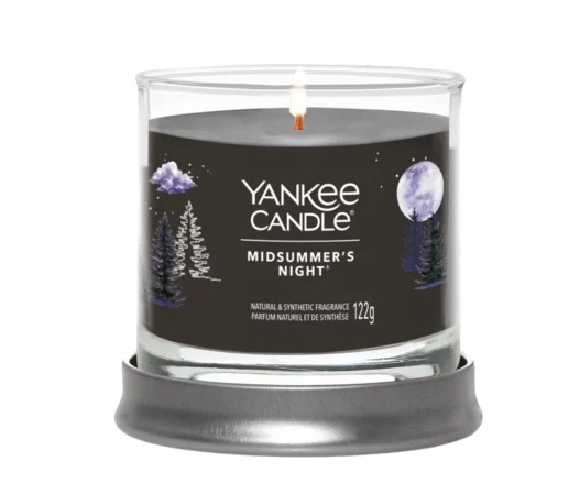 Yankee Candle Midsummer's Night Candela Profumata Tumbler Piccola 122 g - Fragranza Maschile con Note di Muschio e Patchouli
