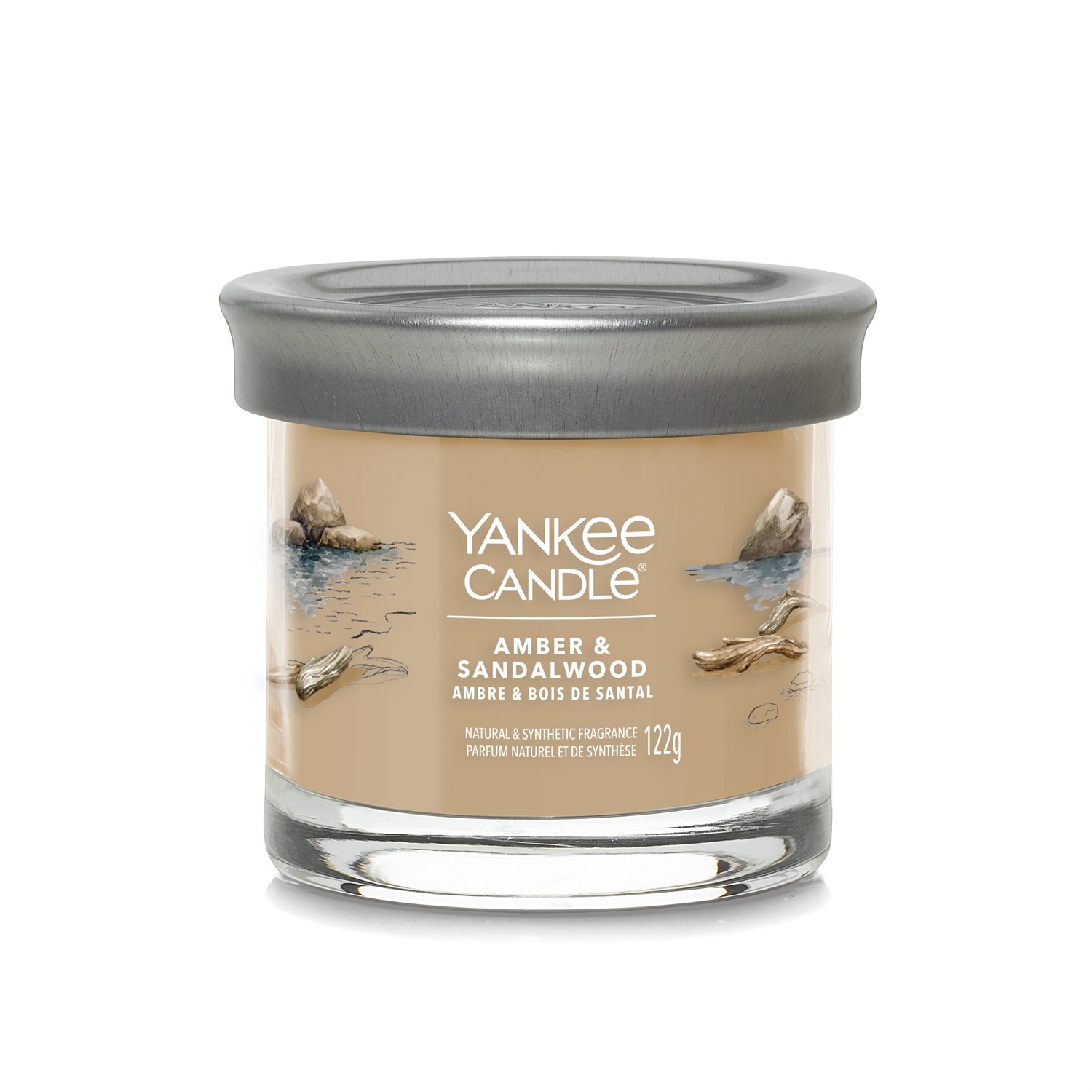 Yankee Candle Amber & Sandalwood Candela Profumata Tumbler 122 g - Note di Pepe, Fava Tonka e Cardamomo