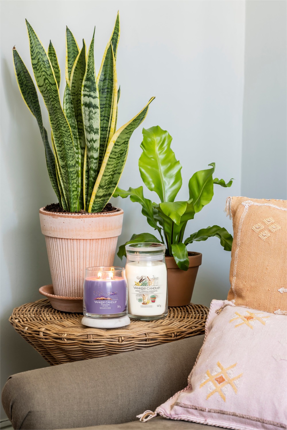 Yankee Candle Stargazing - Candela Profumata Media in Giara da 368 g con Note di Lavanda, Eucalipto e Zucchero Vanigliato