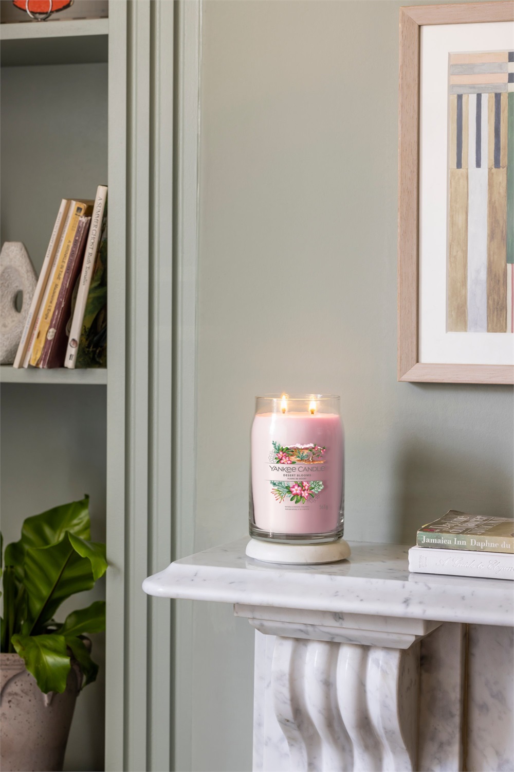 Yankee Candle Desert Blooms Giara Grande 567 g - Candela Profumata a 2 Stoppini con Fragranza di Fiori del Deserto