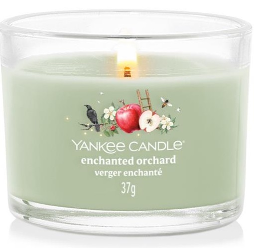 Yankee Candle Enchanted Orchard 37g - Candela Profumata con Note di Mela, Caramello e Albicocca