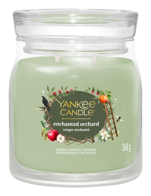 Yankee Candle Enchanted Orchard 368g - Candela Profumata con Note di Mela, Albicocca e Zucchero di Canna
