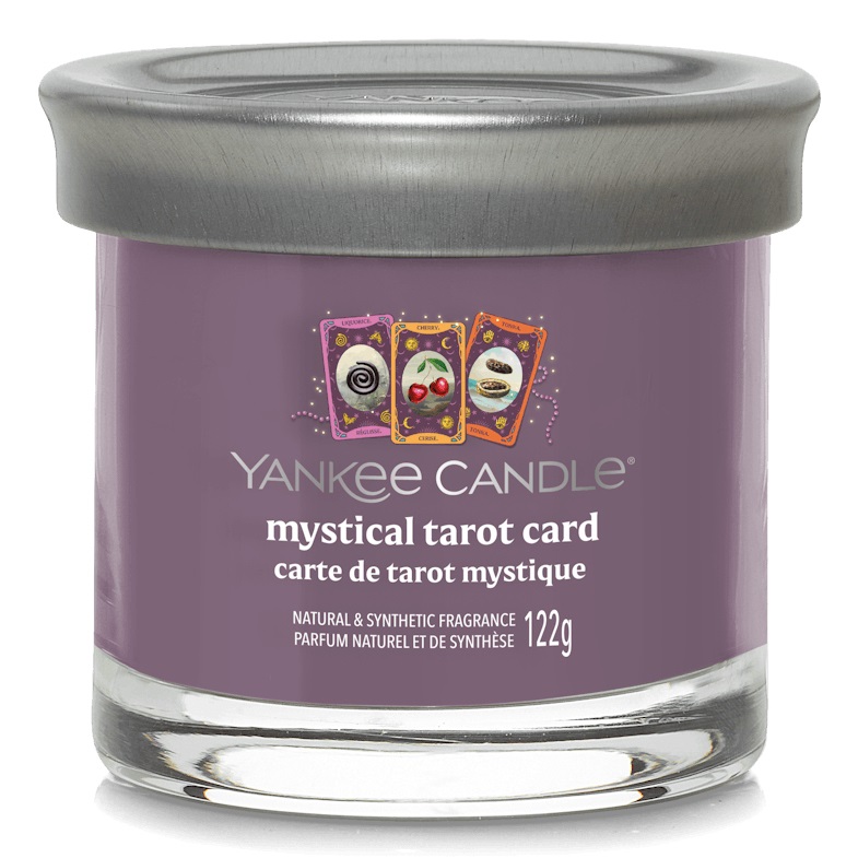 Yankee Candle Mystical Tarot Card - Candela Profumata 122g con Fragranza Fruttata e Speziata
