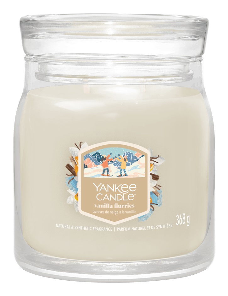 Yankee Candle Vanilla Flurries - Candela Profumata 368 g con Note Dolci e Speziate