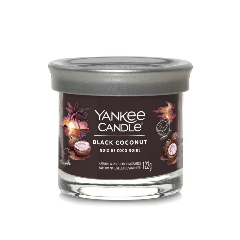 Yankee Candle Black Coconut - Candela Profumata 122g con Fragranza di Cocco e Legno di Cedro