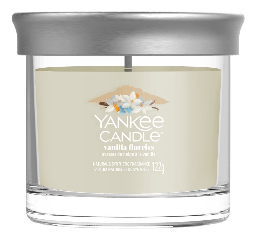 Yankee Candle Vanilla Flurries - Candela profumata 122 g con fragranza Dolce e Speziata