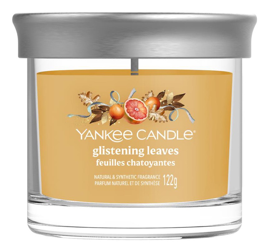 Yankee Candle Glistening Leaves - Candela Profumata 122 g per un'atmosfera Accogliente
