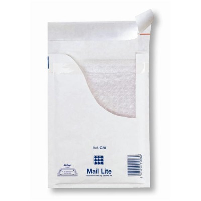 Sealed Air Mail Lite 100212431 Buste Imbottite a Bolle d'Aria Bianche, 10 Pezzi - Dimensioni Interno 24x33 cm, Esterno 26x39 cm