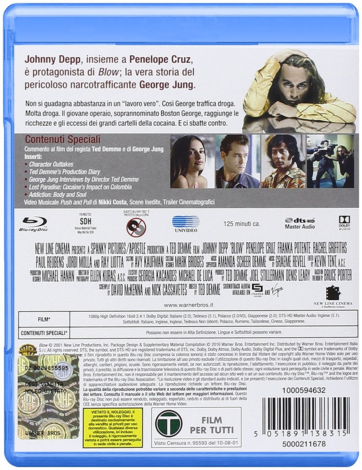 Warner Home Video Blow - Blu-Ray Biografico (2001) - Valutazione R - Region Free