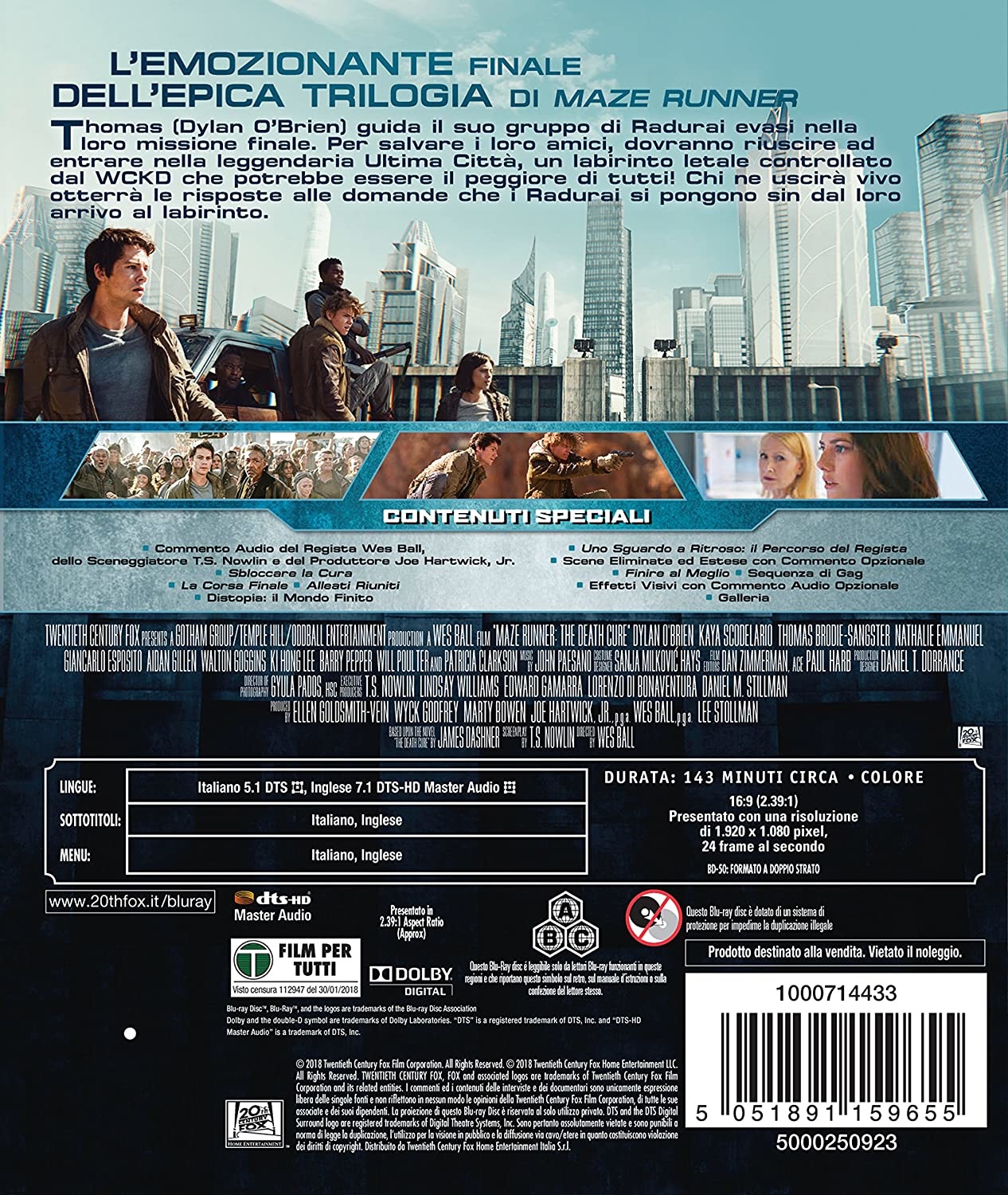20th Century Studios Maze Runner - La Rivelazione Blu-ray Azione PG-13
