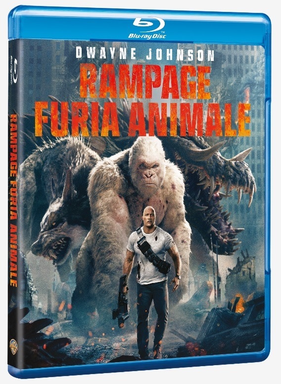 Warner Bros Rampage - Furia Animale (Blu-Ray) - Film di Brad Peyton con Dwayne Johnson, Naomie Harris e Malin Akerman - Azione, Full HD