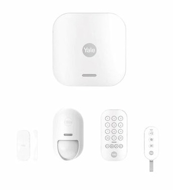 Yale Starter Kit Allarme Smart AL-SK1-1A-EU Bianco - Kit da 5 pezzi, Controllo via App, Armi/Disarmi, Copertura 1 km