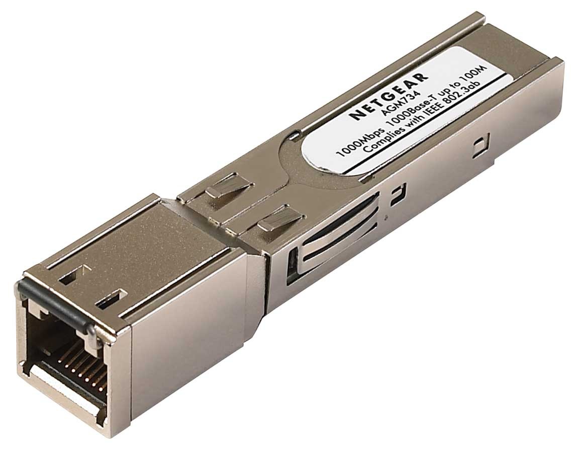 Netgear AGM734-10000S Modulo SFP 1000Base-T in Rame per XSM7224S e GSM7328FS, Grigio - Connettività Gigabit Ethernet fino a 100 m
