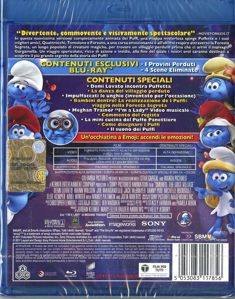 Universal Pictures I Puffi - Viaggio nella Foresta Segreta - Blu-Ray Animazione - Valutazione G