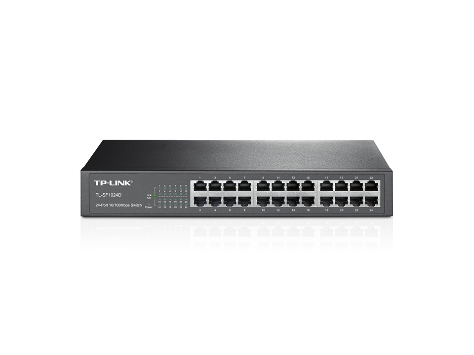 TP-Link TL-SF1024D Switch Desktop 24 Porte RJ45 10/100 Mbps Non Gestito con Tecnologia Green Ethernet