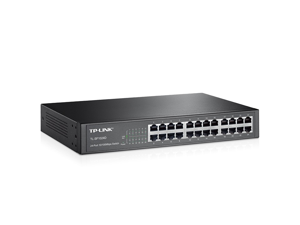 TP-Link TL-SF1024D Switch Desktop 24 Porte RJ45 10/100 Mbps Non Gestito con Tecnologia Green Ethernet