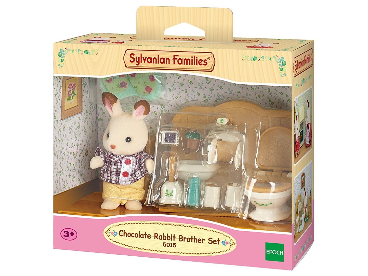 Sylvanian Families Fratello Coniglio Cioccolato con Bagno - Gioco di Ruolo Immaginativo, Bambola Vellutata, Ideale dai 4 Anni