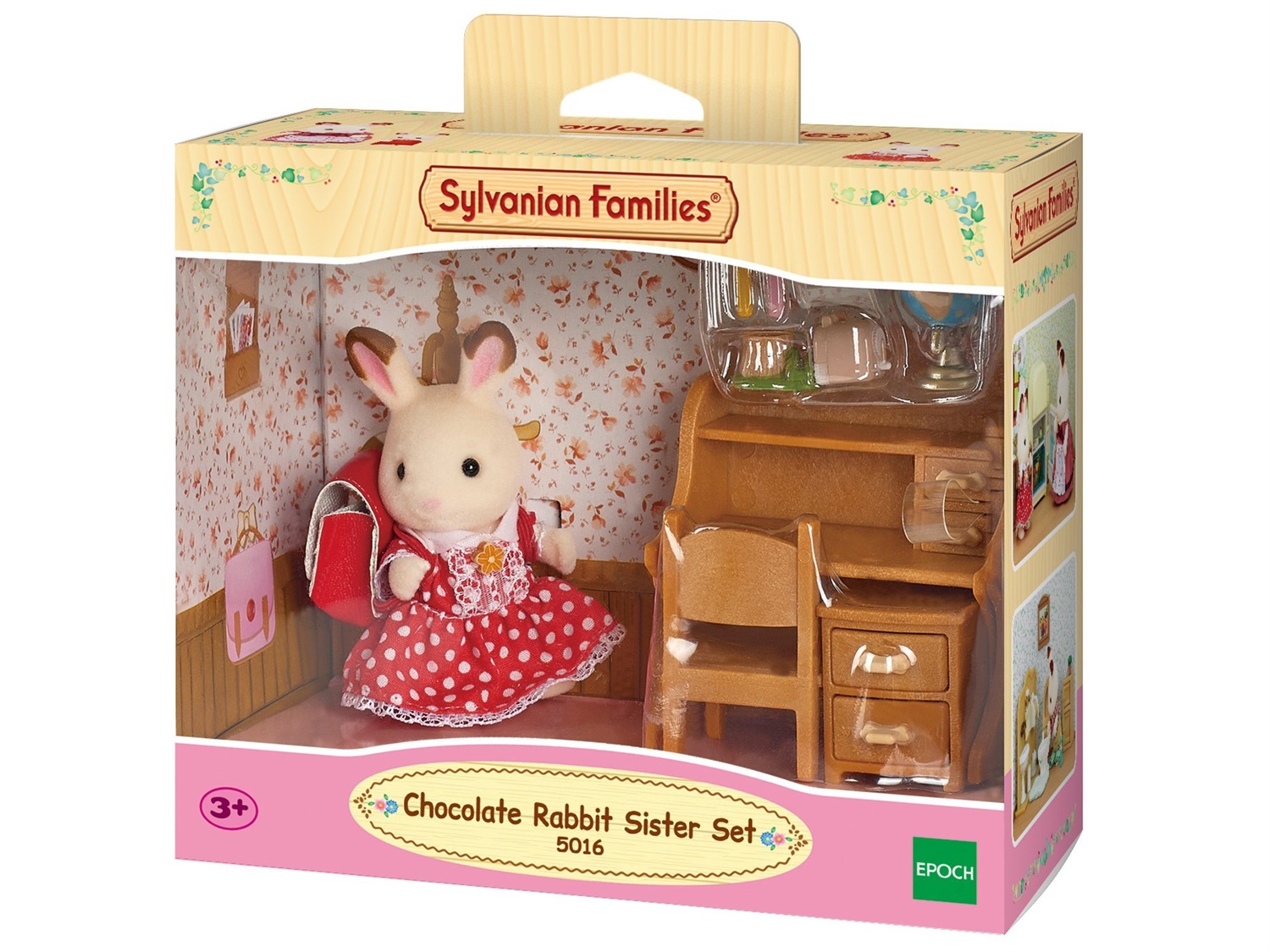Sylvanian Families Sorella Coniglio Cioccolato con Scrivania e Accessori