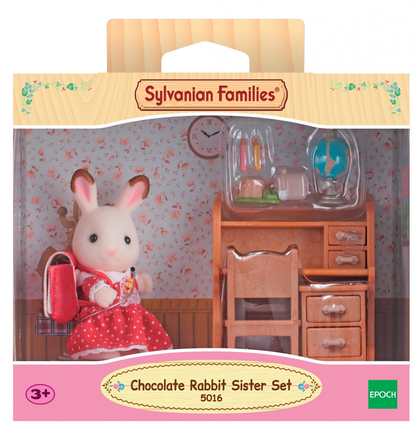 Sylvanian Families Sorella Coniglio Cioccolato con Scrivania e Accessori
