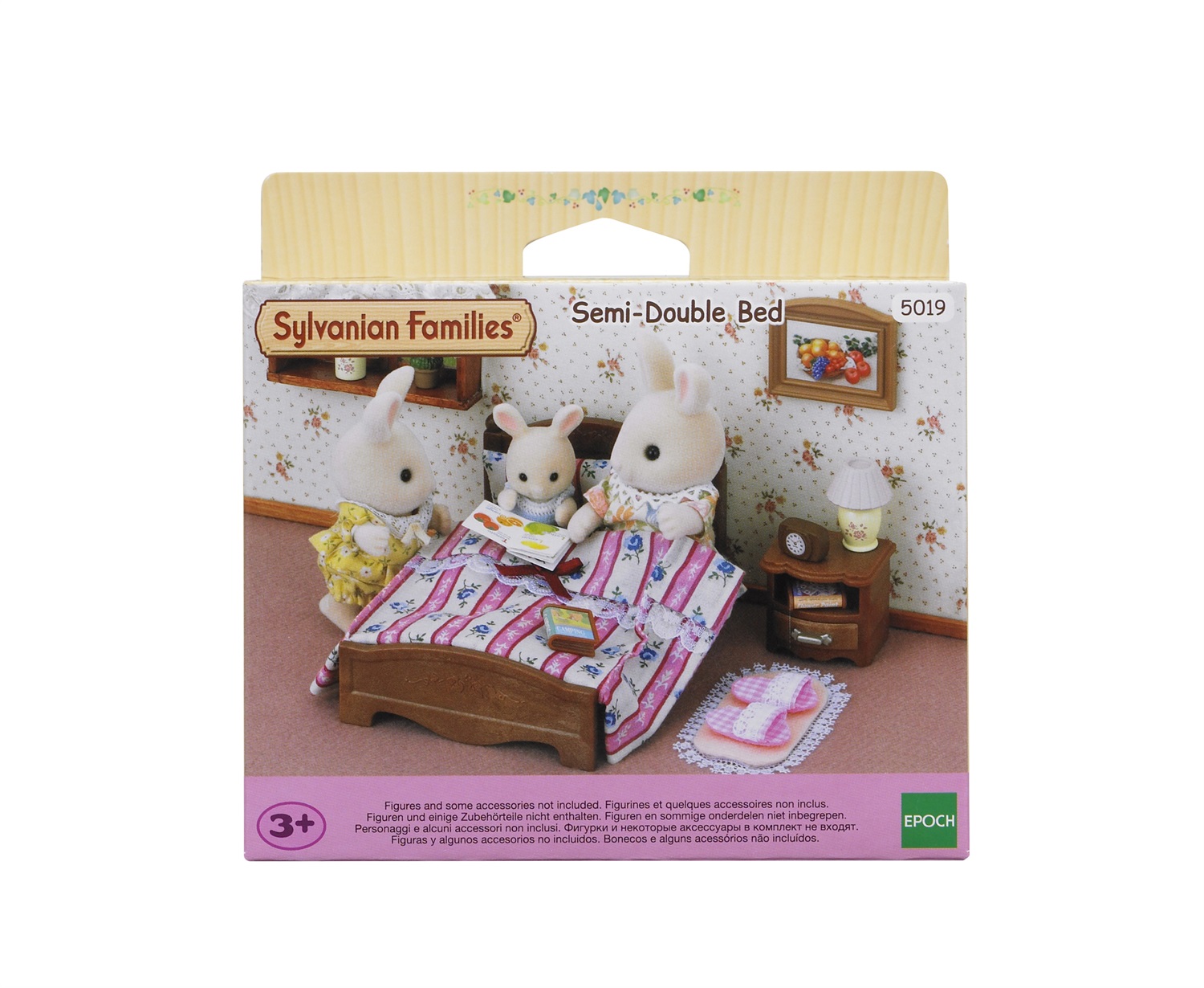Sylvanian Families 5019 - Letto Matrimoniale e Comodino con Accessori Inclusi