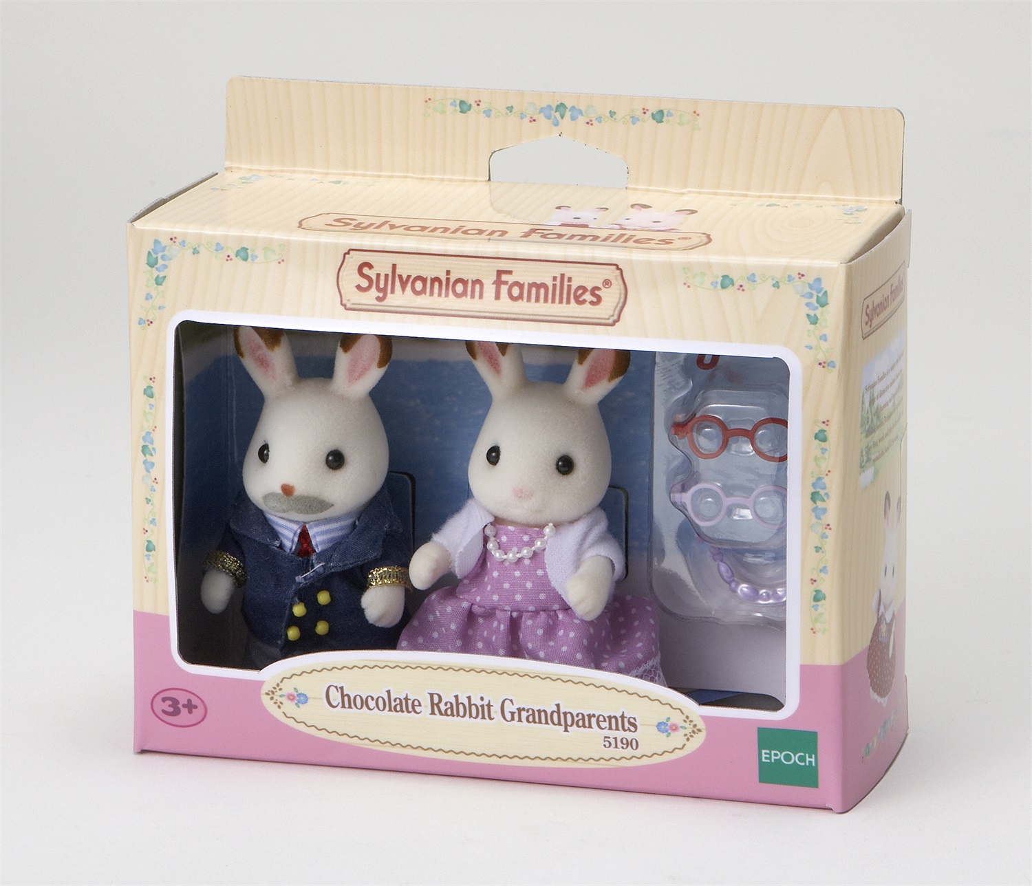 Sylvanian Families 5190 Nonni Coniglio Cioccolato - Action Figure con Nonno e Nonna, Hobby di Snorkeling e Feste, Ideale dai 4 Anni