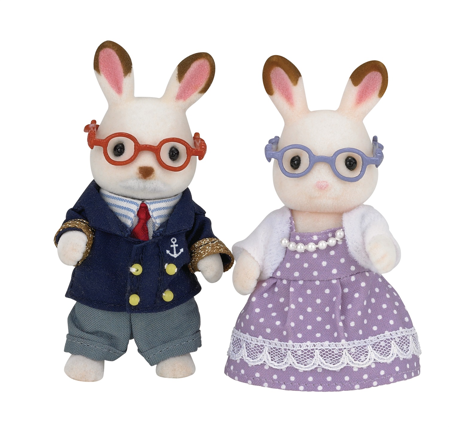 Sylvanian Families 5190 Nonni Coniglio Cioccolato - Action Figure con Nonno e Nonna, Hobby di Snorkeling e Feste, Ideale dai 4 Anni