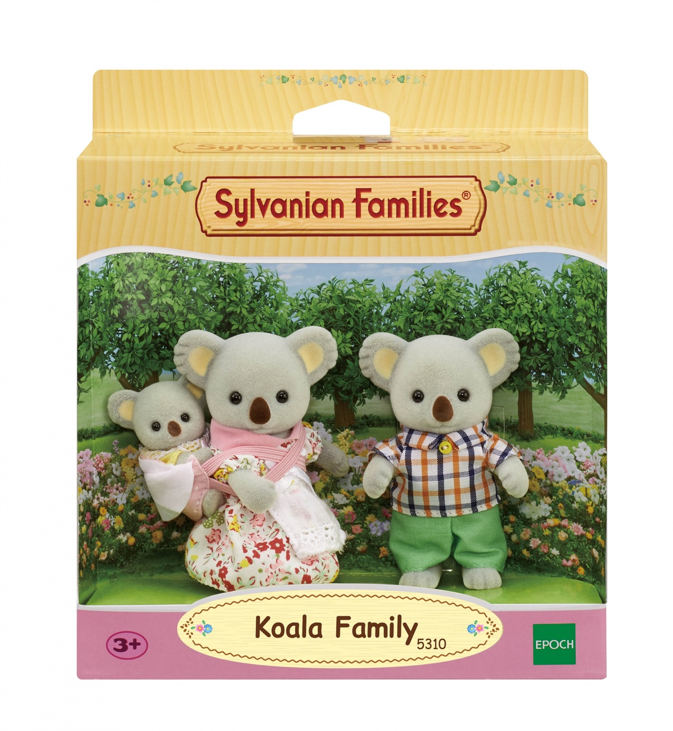 Sylvanian Families 5310 - Famiglia Koala con papà, mamma e bambino, morbidi e adorabili