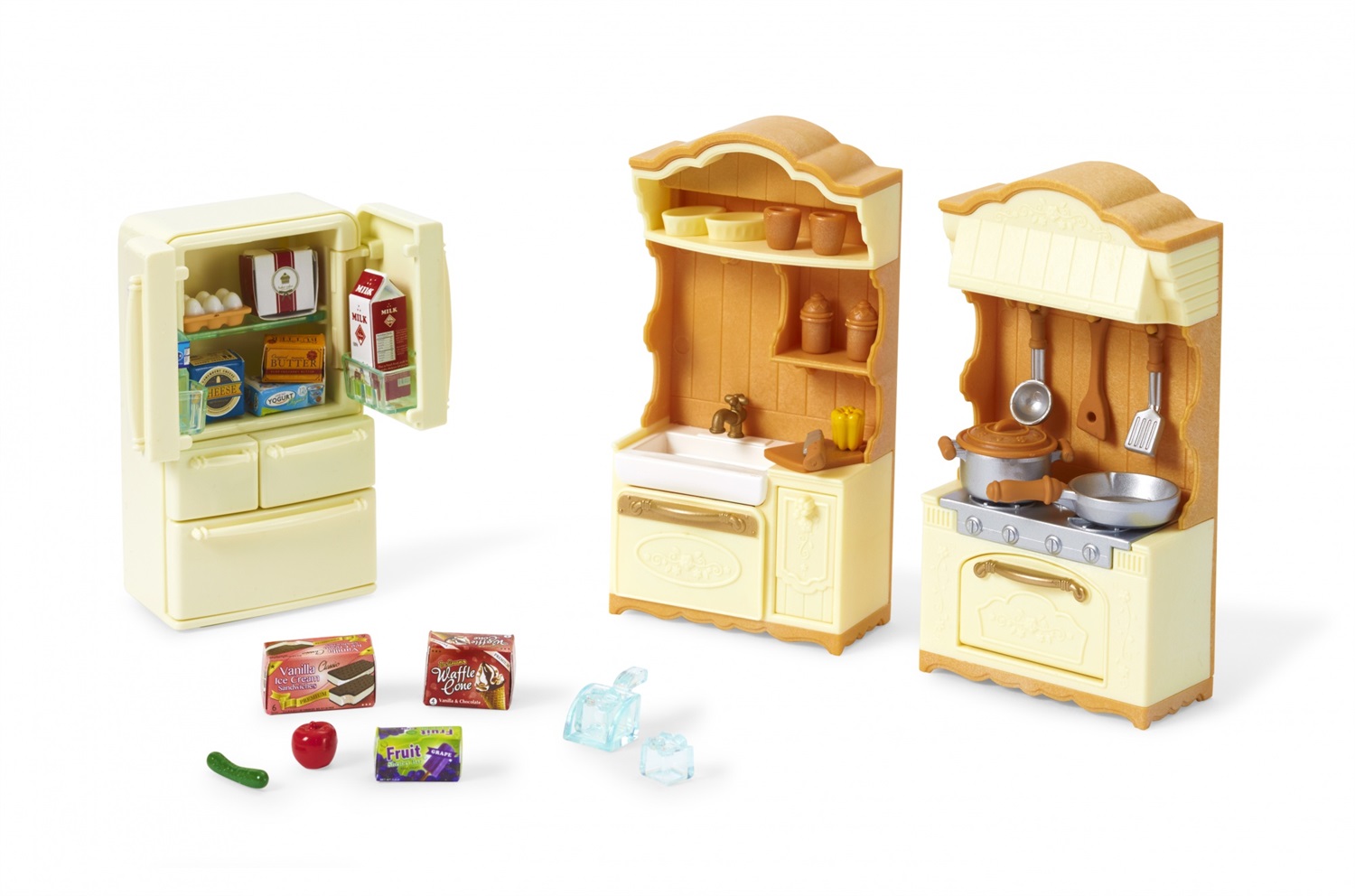 SYLVANIAN FAMILIES 5341 Set Cucina Completo con Oltre 36 Accessori e Mobili per Casa delle Bambole