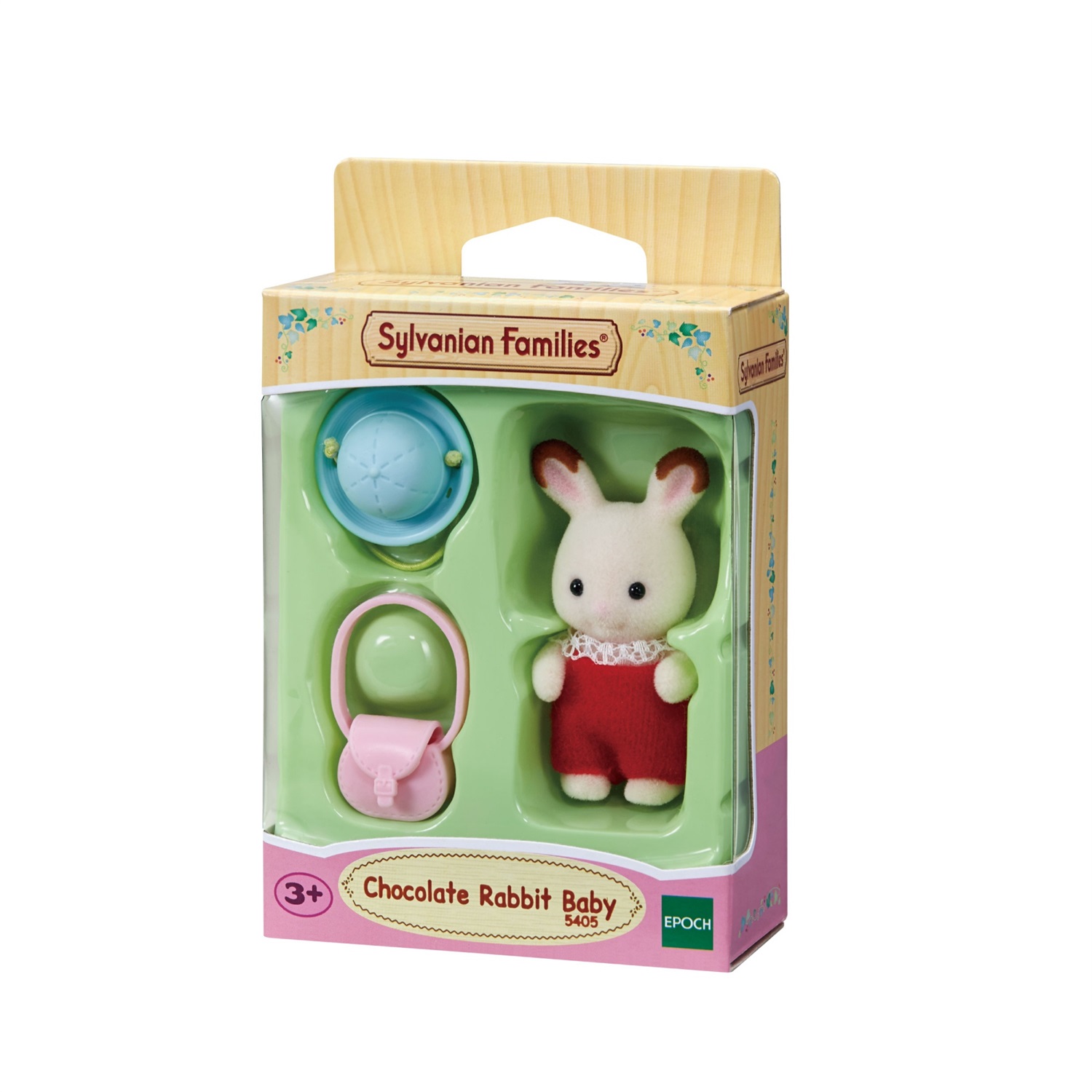 Sylvanian Families Bebè Coniglio Cioccolato 5405 con cappellino e tracolla